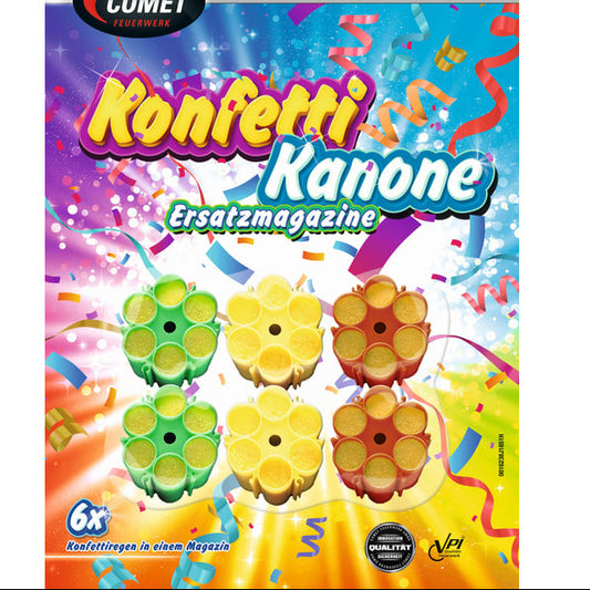 Comet Feuerwerk Confetti Ammunition 6 Cartridges