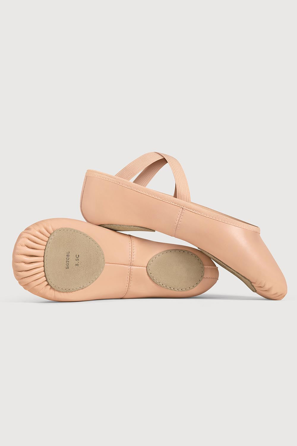 Bloch Prolite II Leather Girls Ballet Flat Pink Split Sole