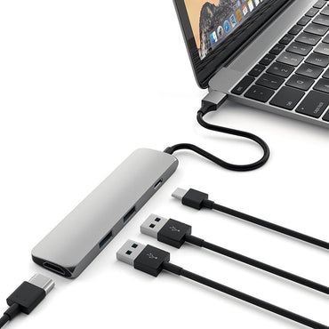 Satechi Slim Aluminum USB-C Multi-Port Adapter Space Gray