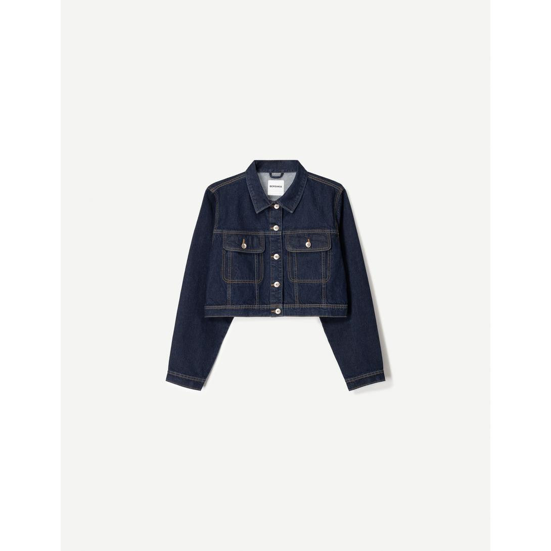 Women's Stylish Cropped Denim Jacket - Versatile Everyday Fashion Outerwear