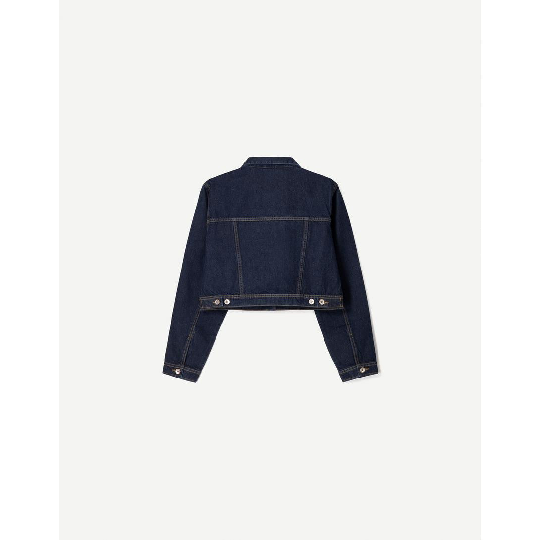 Women's Stylish Cropped Denim Jacket - Versatile Everyday Fashion Outerwear