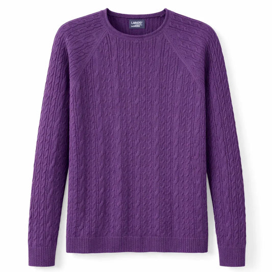 Lands’ End Classic Cable-Knit Sweater - Gomix Brands Outlet