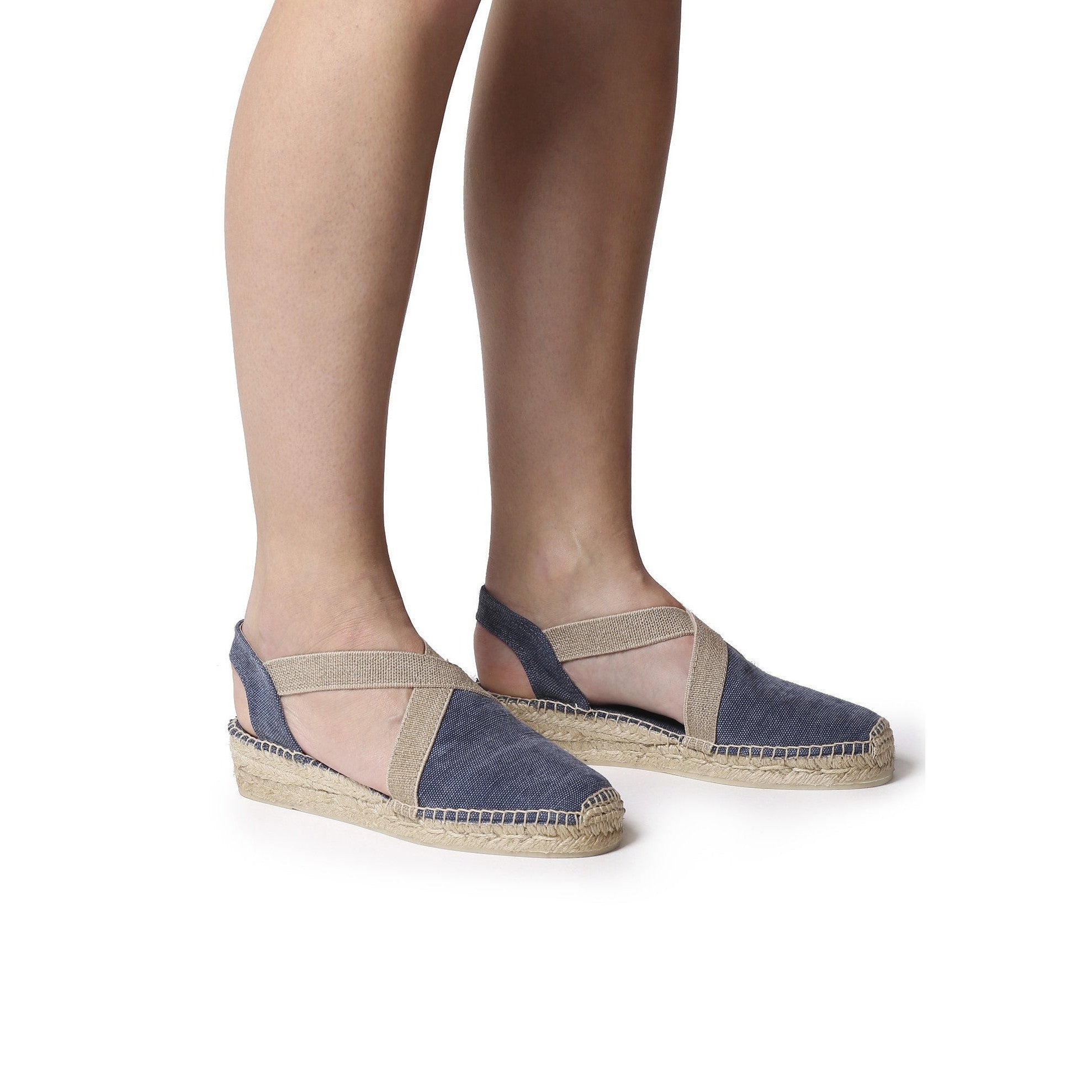 Toni Pons Verdi Women's Navy Canvas Platform Wedge Espadrille Heels