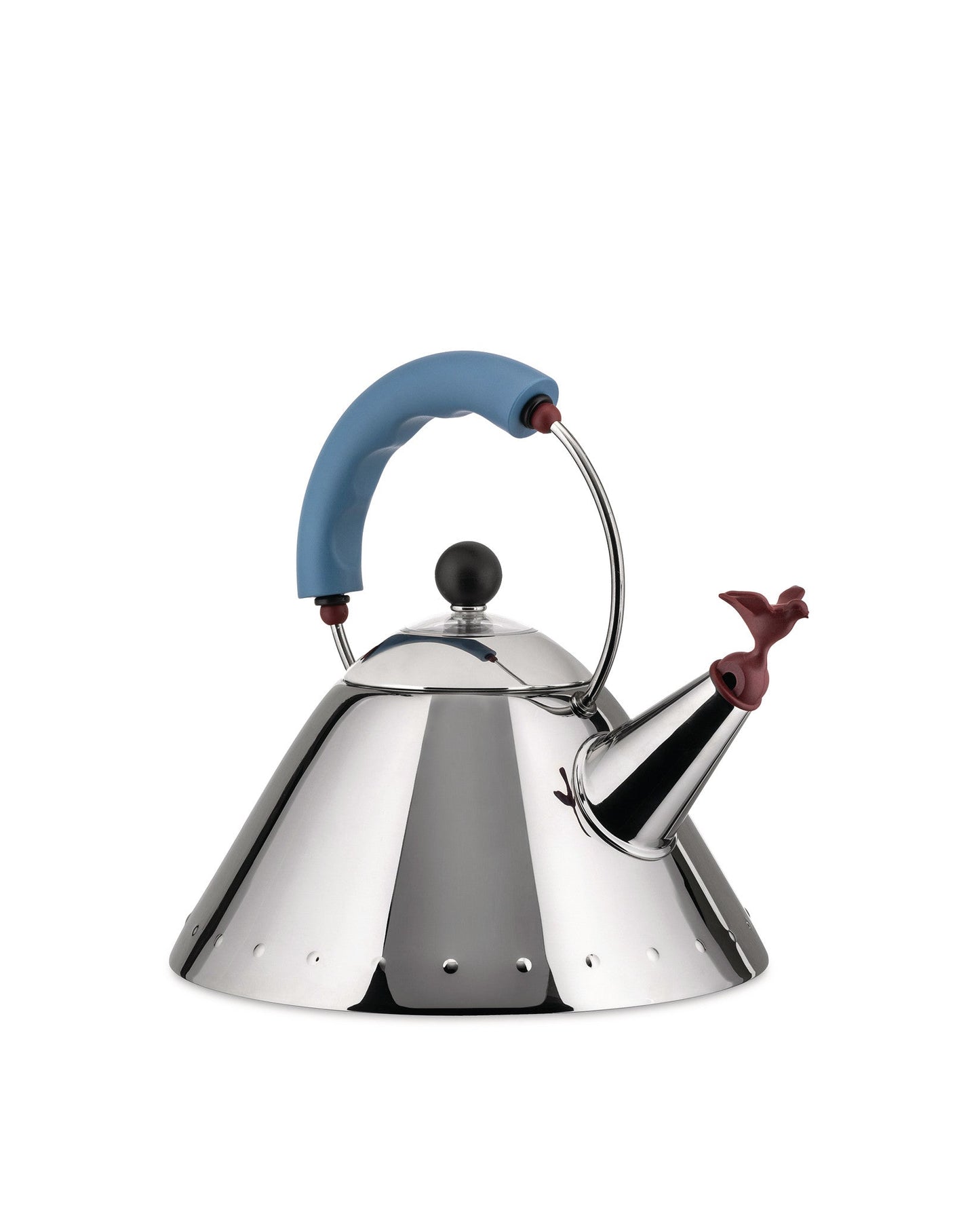 Alessi 9093 Bird Whistle Kettle with Colorful Handles – 2L Stainless Steel Induction Ready