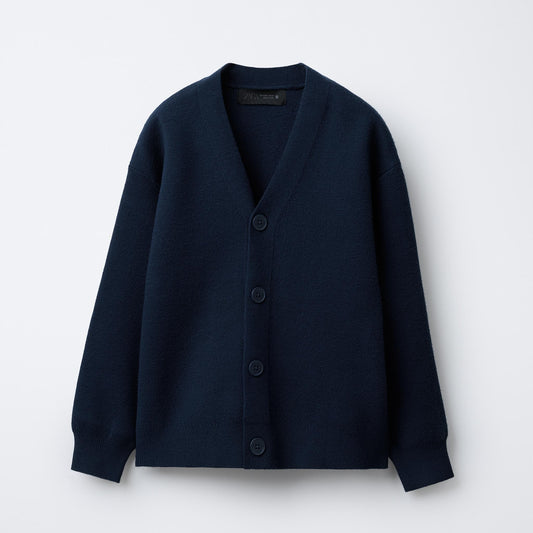Zara Kids' Dark Navy V-Neck Long Sleeve Basic Button-Up Cardigan