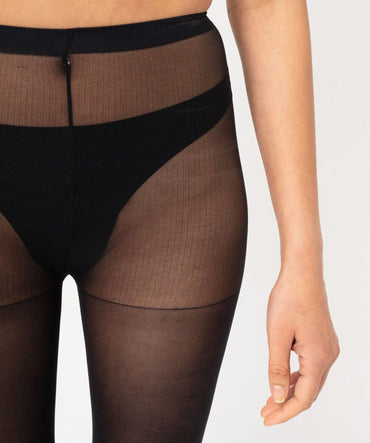 DIM Resist 25 Denier Semi-Opaque Women's Tights - Comfortable Black Stretch Hosiery - Gomix Brands Outlet