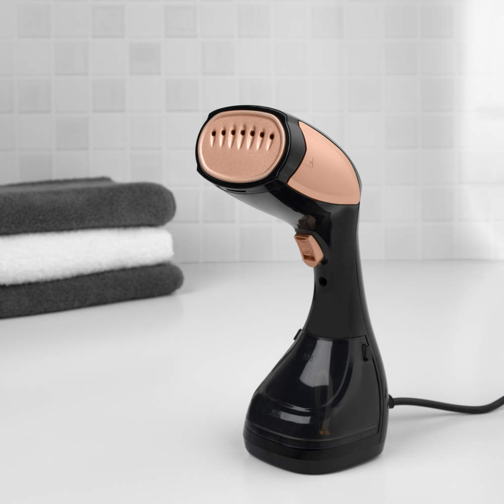 Portable Rose Gold Handheld Garment Steamer: Quick Fabric Refreshing & Wrinkle Removal