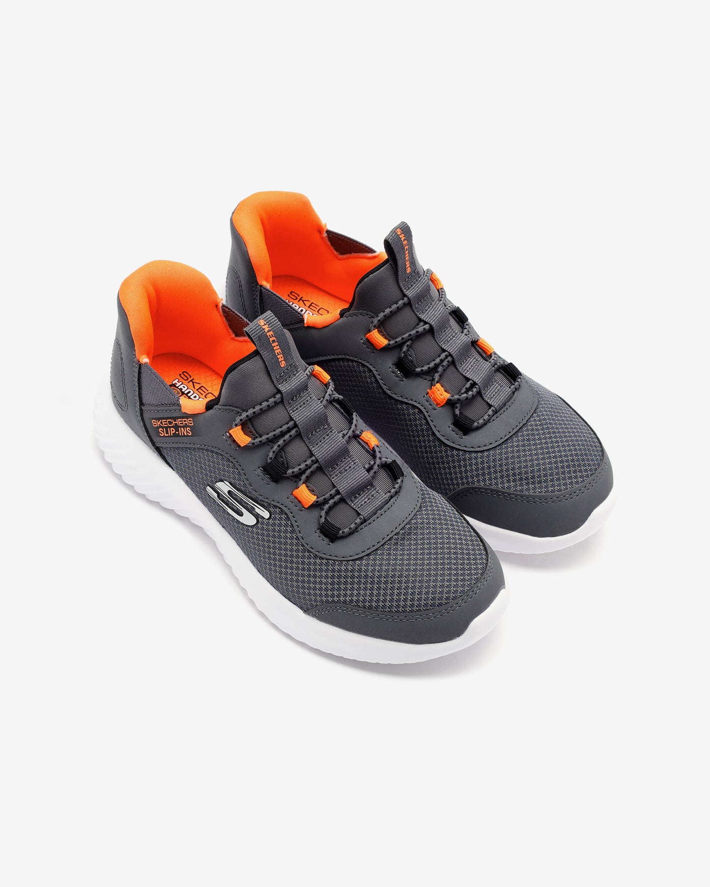 Skechers Bounder Brisk-Burst Grey Kids Large Boy Sport Shoe