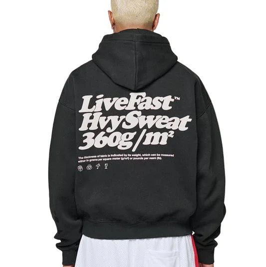 Cozy Heavyweight 360 Hooded Sweatshirt: Premium Cotton Blend, Oversized Fit, Durable Style - Gomix Brands Outlet