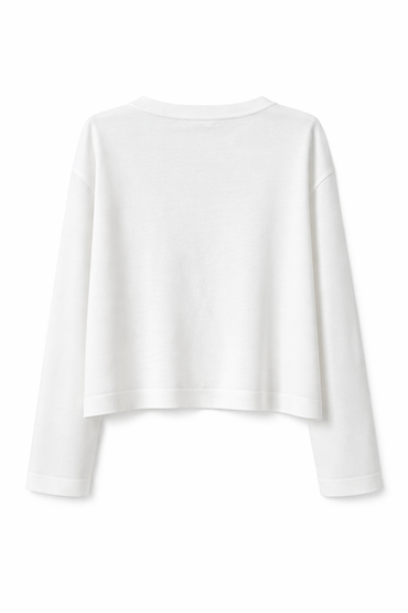 Grace Karine White Open-Front Cardigan