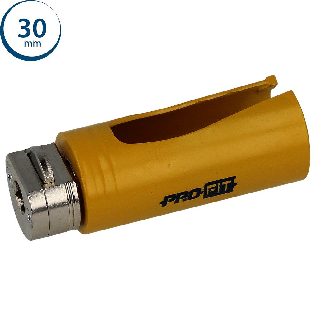 ProFit 30mm Multi Purpose Carbide Hole Saw Integrated Click Drill Adapter