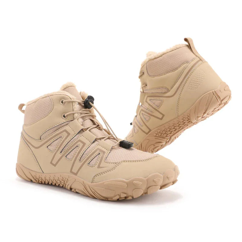 SafariTrek® High‑Top Barefoot Boots with Waterproof Soft‑Fleece Lining - Gomix Brands Outlet