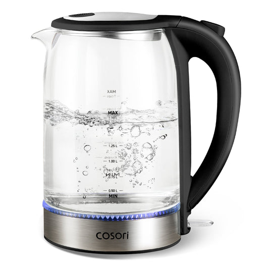 Cosori Electric Tea Kettle Glass 3.5‑7 Cups Black White Green