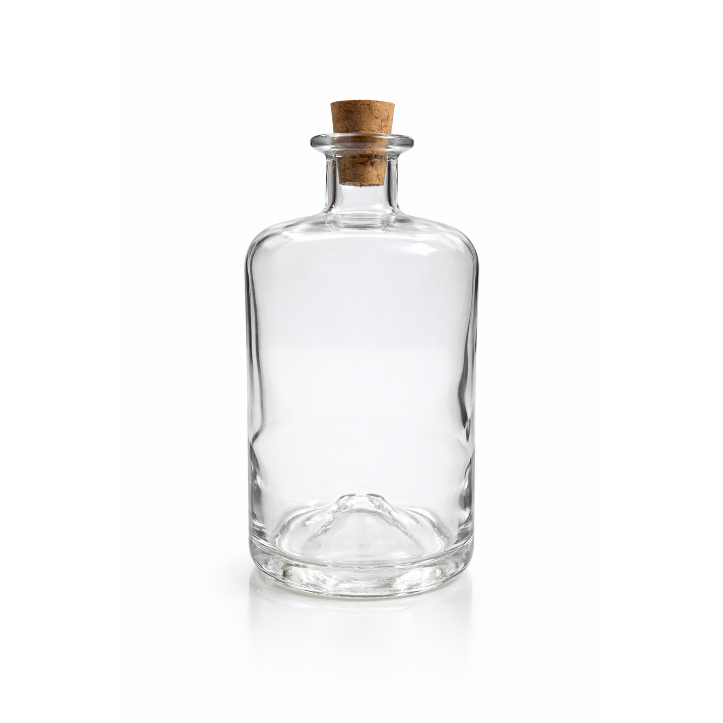 Factory Direct Craft Clear Glass Apothecary Bottle with Natural Cork Stopper