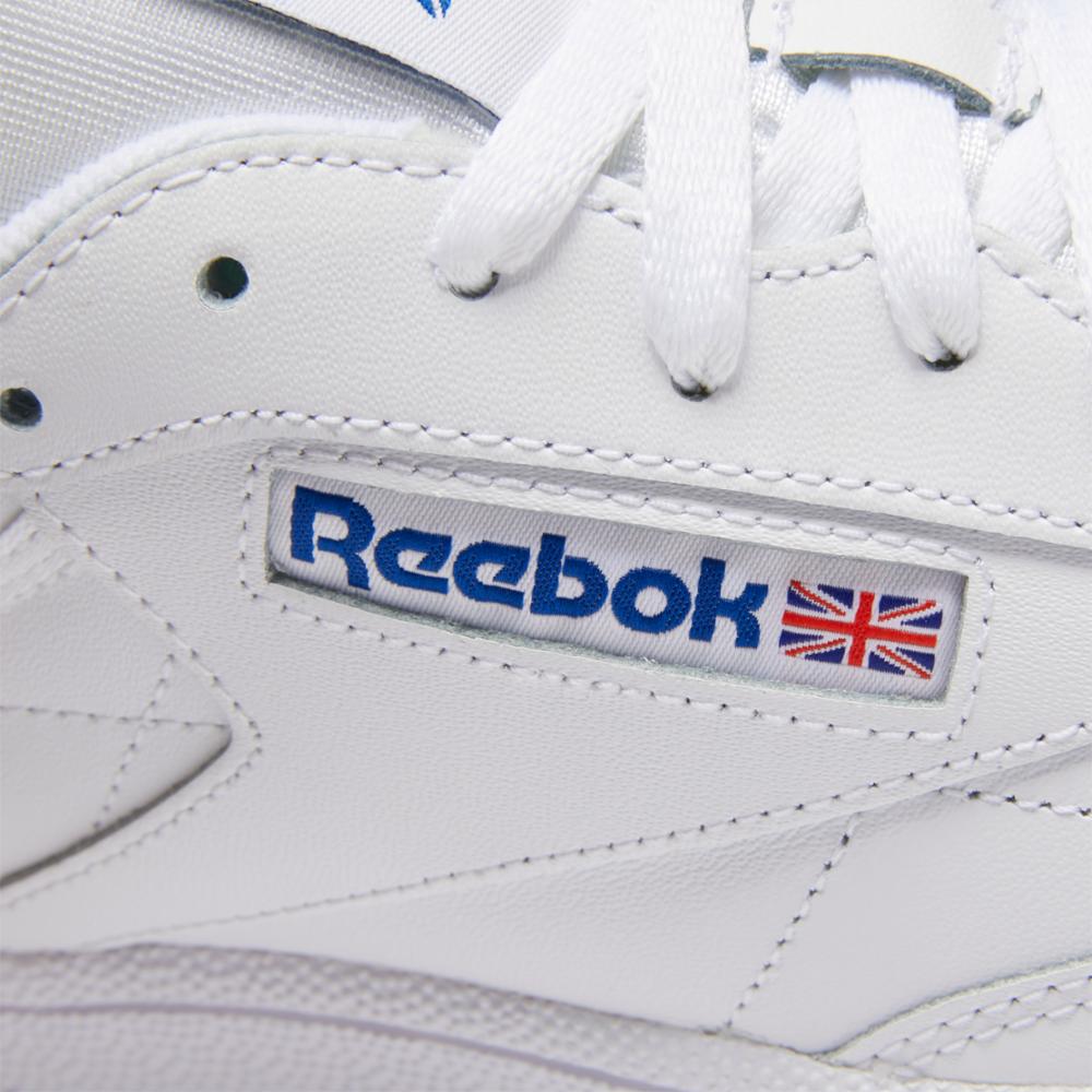 Reebok Club C 85 Men's White Royal Gum Leather Sneakers