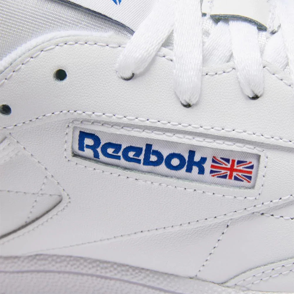 Reebok Club C 85 White Royal Gum Leather Sneakers. - Gomix Brands Outlet