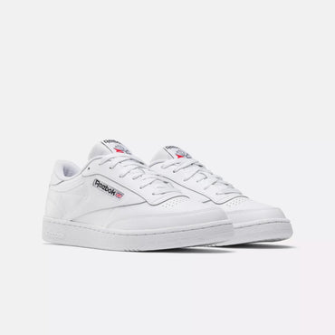 Reebok Club C 85 White Leather Tennis‑Inspired Sneakers - Gomix Brands Outlet
