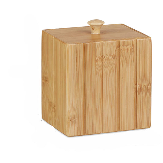 Natural Bamboo Wooden Storage Box with Lid for Home Organization