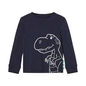 Lupilu Boys' Long-Sleeved Cotton T-Shirt: Eco-Print, Navy Blue - Gomix Brands Outlet