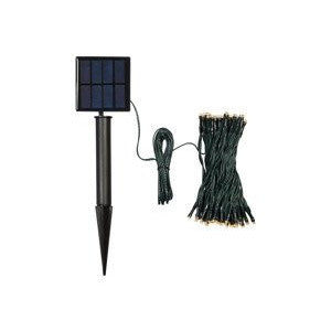 LIVARNO home Solar Warm White LED String Lights, 8 Dynamic Modes