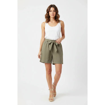Esmara Women's Linen Shorts Olive 44