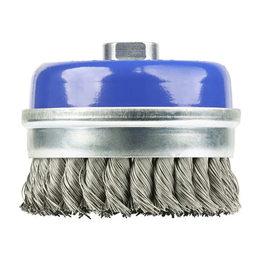 Heavy-Duty 100mm Stainless Steel Twisted Knot Angle Grinder Cup Brush - Gomix Brands Outlet