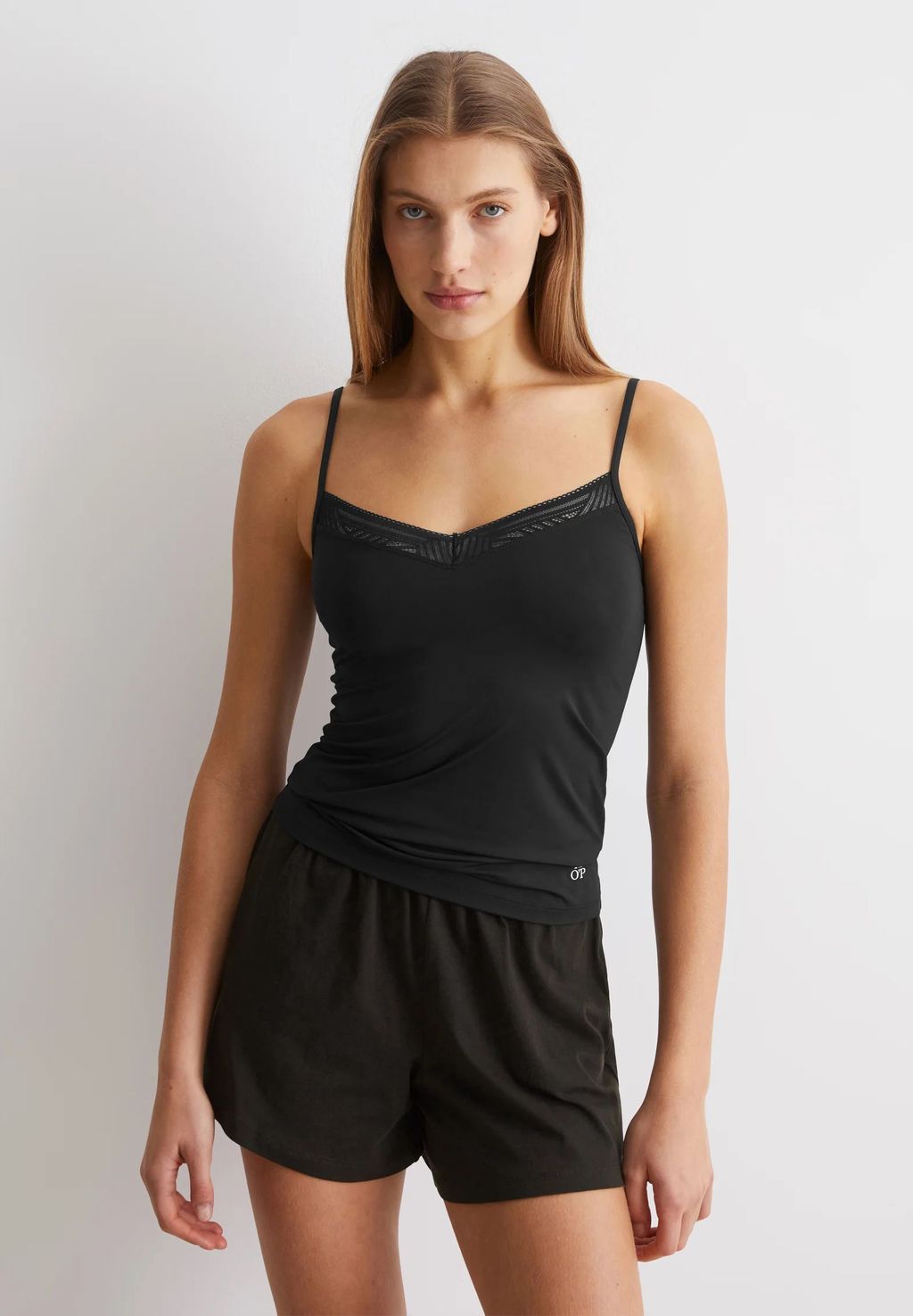 Marc O'Polo Women's Timeless Lace Trimmed V-Neck Camisole Tank Top