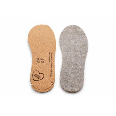 Alpaka Schuheinlage STRONG Alpaka-Filz Kork Insole