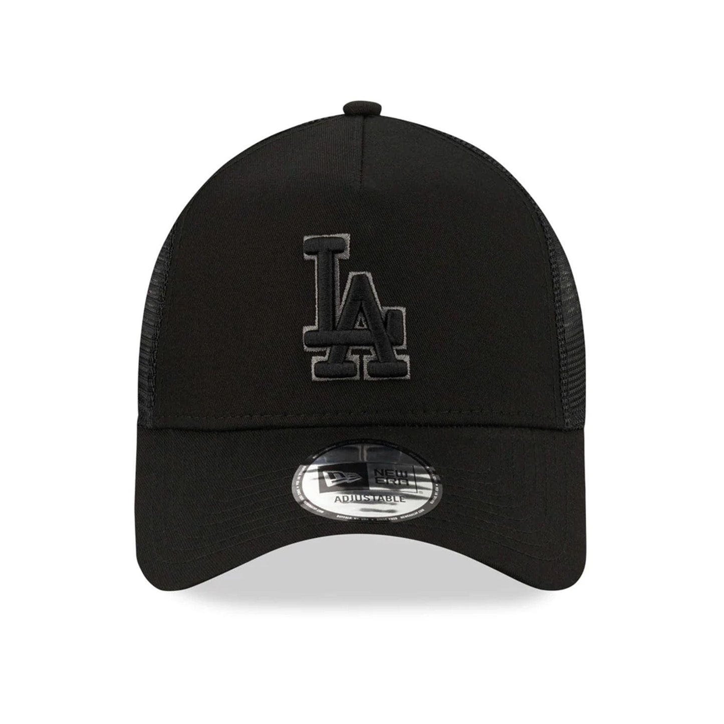 Official LA Dodgers Black Adjustable A-Frame Trucker Cap