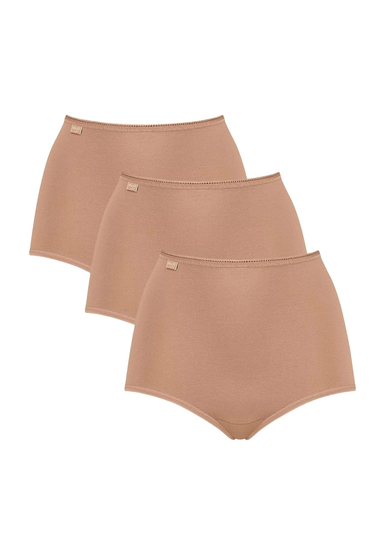 Sloggi 24/7 Cotton Maxi Briefs 3-Pack with Delicate Lace Trim for Women