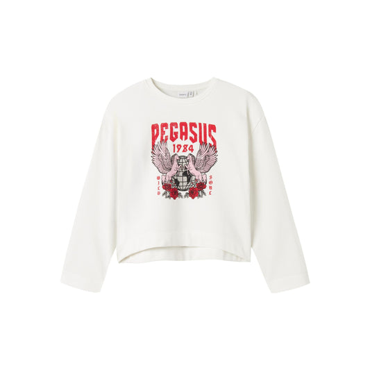 Girls' Soft Brushed Relaxed Fit Graphic Sweatshirt - Cotton Blend Pullover