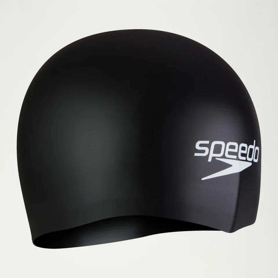 Speedo Fastskin Hiro Black Silicone Swim Cap: World Aquatics Approved Hydrodynamic Design - Gomix Brands Outlet