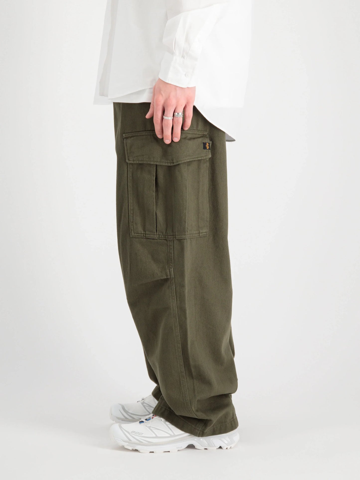 Men's Alpha Industries Aircraft Cargo Pants - Baggy Straight Leg Cotton - Gomix Brands Outlet
