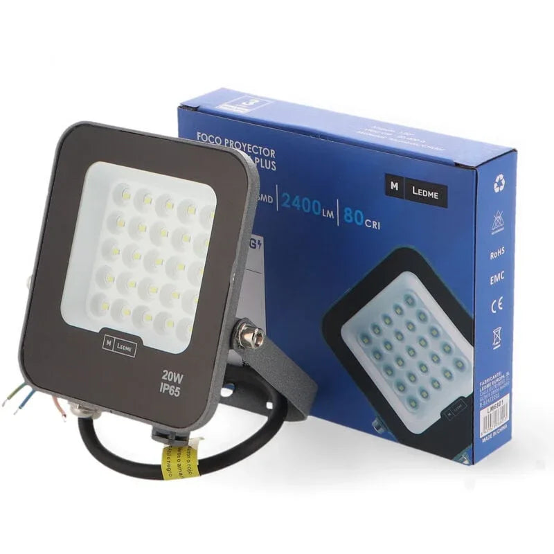 Powerful 20W LED Floodlight 2400lm Neutral White Dimmable IP65 Outdoor Lighting - Gomix Brands Outlet