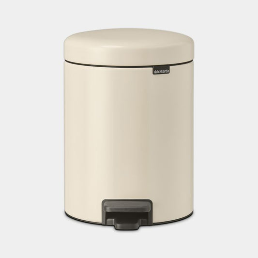 Premium Brabantia NewIcon 5 Litre Soft-Closing Pedal Bin - Soft Beige