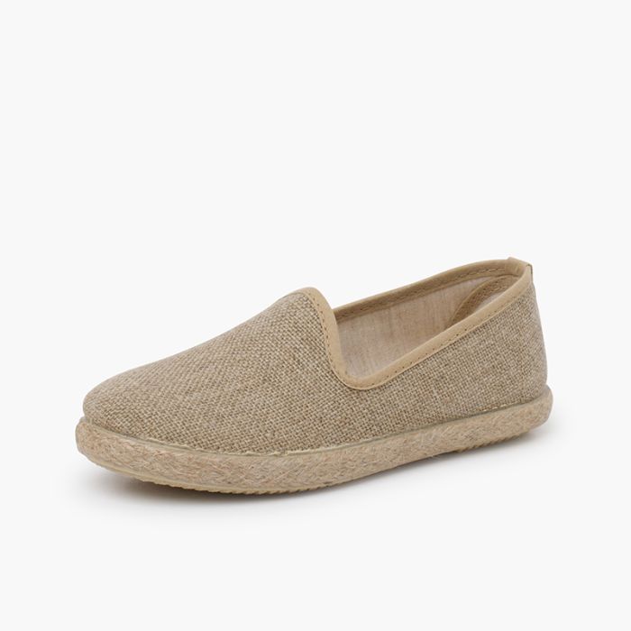 Boys' Classic Linen Dress Espadrilles with Comfortable Insole and Flexible Sole
