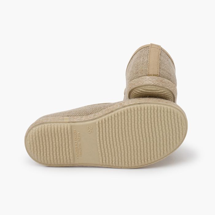 Boys' Classic Linen Dress Espadrilles with Comfortable Insole and Flexible Sole