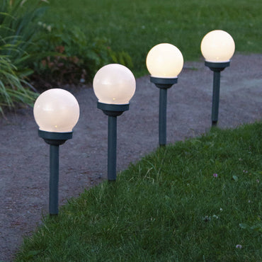 STAR TRADING Globus Solar LED Garden Pathway Lights 4-Pack