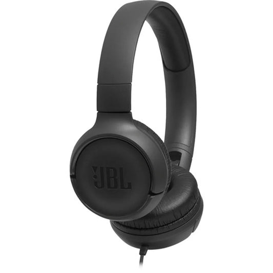 JBL TUNE 500 Black On-Ear Wired Headphones: Pure Bass, Foldable Design, Mic - Gomix Brands Outlet