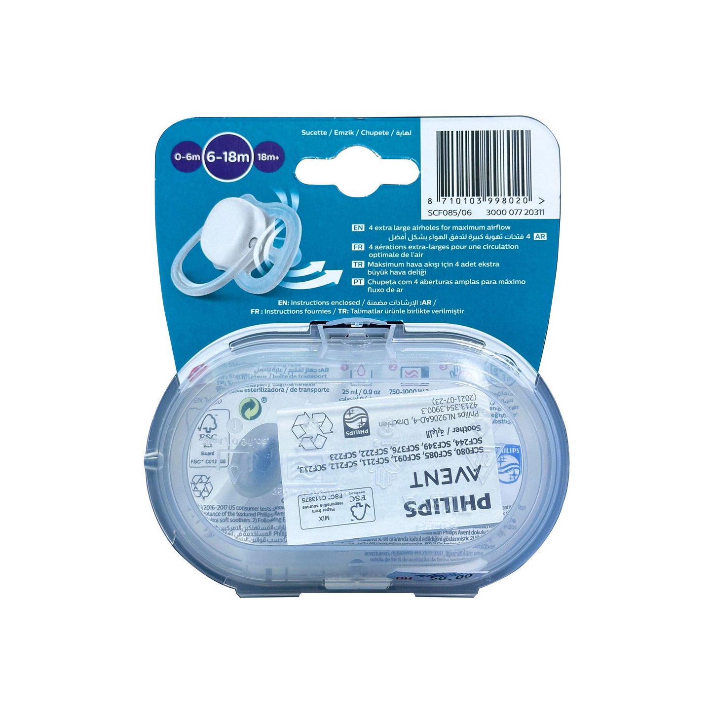 Philips Avent Ultra Air Deco Mixed Soother Pacifier for Babies 6-18 Months