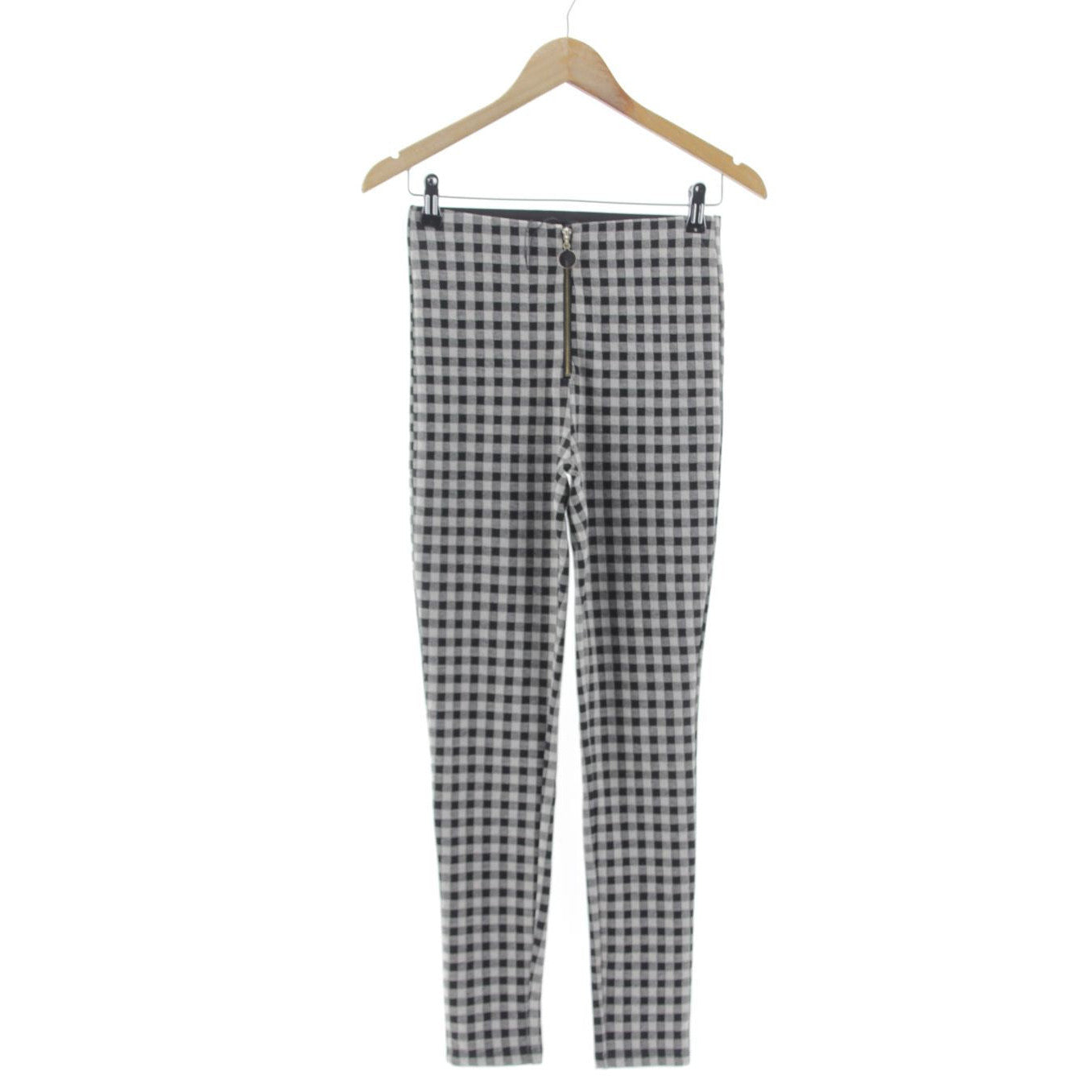 Zara Checkered Slim Fit Pants Size Small – Trendy Casual Wear
