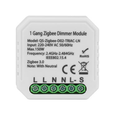 1-Gang Zigbee Triac Dimmer Module QS-Zigbee-D02-TRIAC-LN 150W