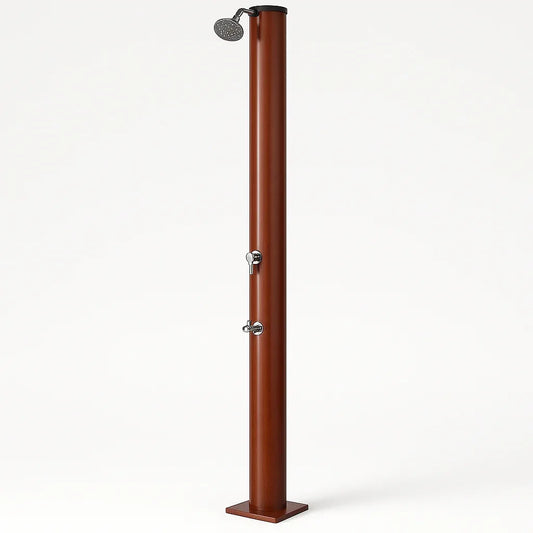 GRE 32-Liter Wood-Look Solar Shower, Foot Faucet, Outdoor Pool Garden - Gomix Brands Outlet