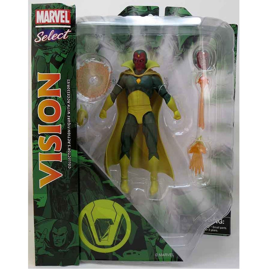 Marvel Select Avengers Vision 7-Inch Articulated Action Figure with Interchangeable Parts