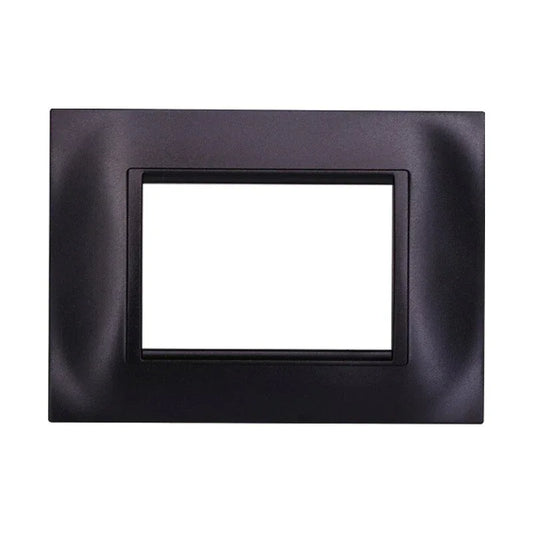 Premium Square Black 3-Module Cover Plate for Living Compatible Series - Gomix Brands Outlet