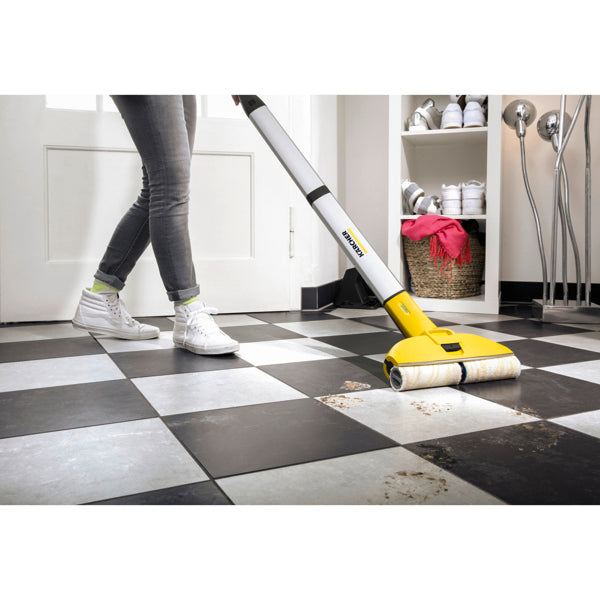 Karcher EWM 2 Cordless Electric Wipe Mop for Hard Floors and Tiles