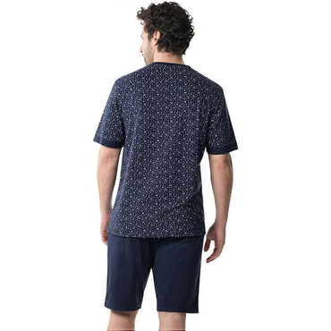 Eminence Men's Short Organic Cotton Pajamas – Limited Edition 80-Year NavyBlue