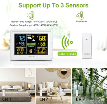 Baldr Wireless Weather Station with Color LCD, Barometer, Moon Phase