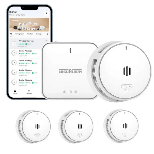 10-Year AA Battery Smoke Alarm with 10-Year Life Easy Install - Gomix Brands Outlet