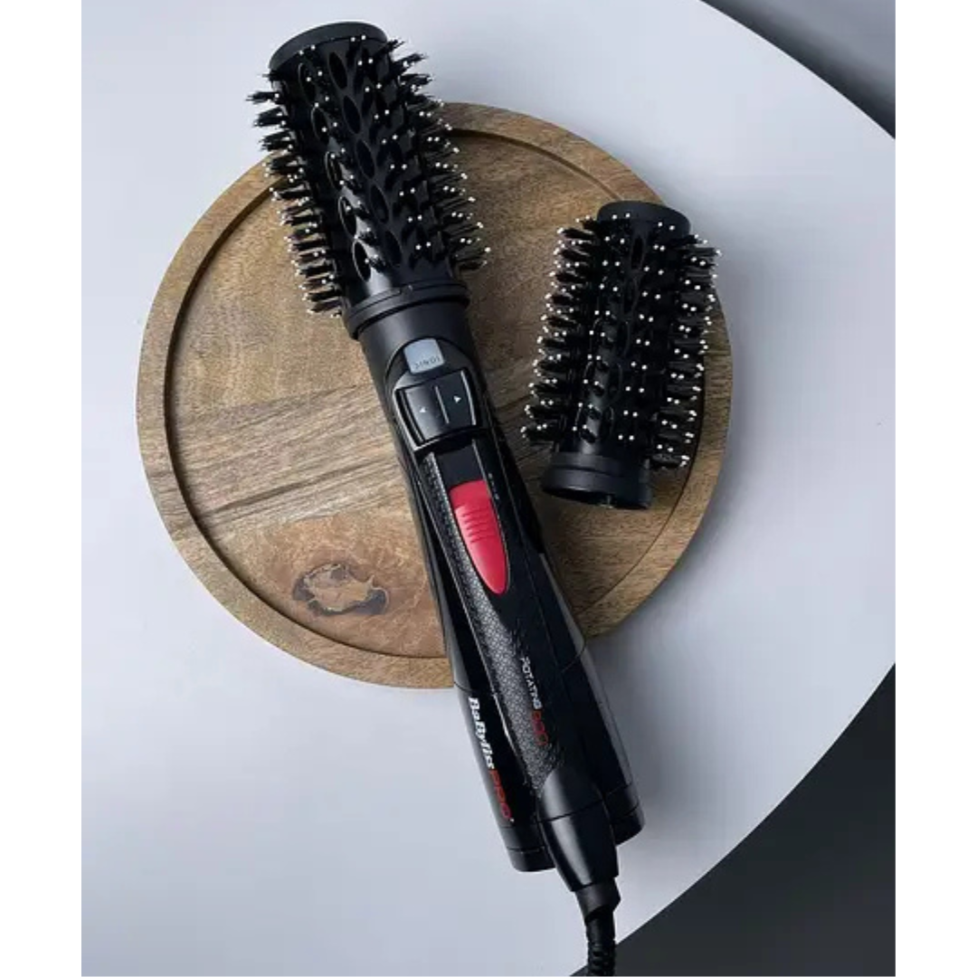 Babyliss Pro Rotating Hair Curler Dryer with Dual‑Size Ceramic Brush